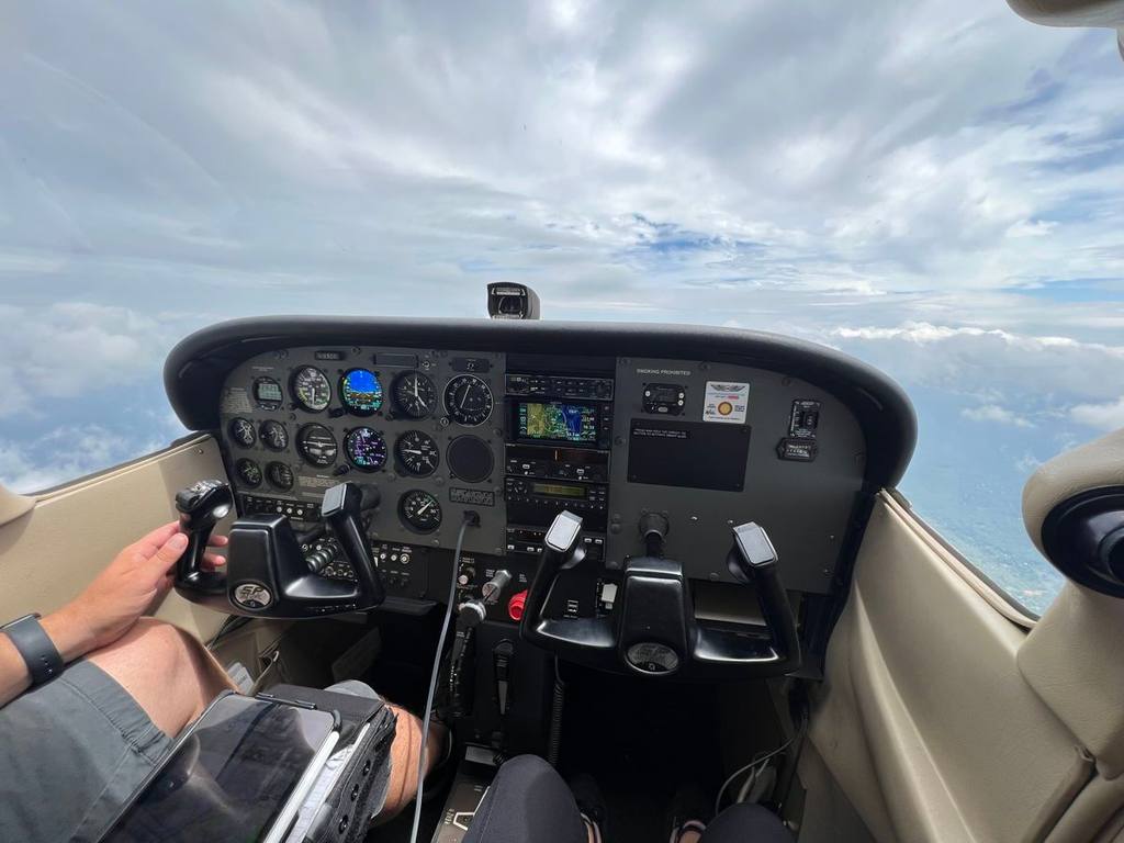 Family trip to Portland Maine (inside the cockpit)